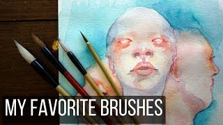 My Favorite Watercolor Brushes  Chinese Calligraphy Brushes [upl. by Mauro]