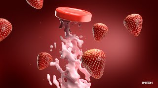 Strawberry Milkshake CGI Animation [upl. by Sterner]