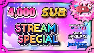 4000 SUB STREAM SPECIAL  Smash Ultimate  Jackbox  Mario Kart 8 Deluxe [upl. by Yvi477]