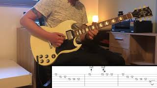 Black Sabbath  Snowblind Guitar Solo with Tabs easy guitar lead solo [upl. by Swehttam949]