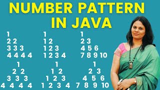 Number Pattern Program in JavaNumber Pyramid Pattern in Java [upl. by Llij569]