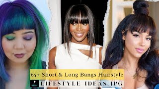 Short amp Long Bangs Hairstyle 2024 viralreels haircut hairstyle hair fashionhack [upl. by Naamann]