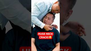 HUGE NECK CRACK😳 neckpain Chiropractic Trending Short [upl. by Oirottiv]