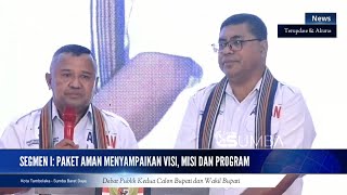 Debat Publik Kedua SBD  Penyampaian Visi Misi dan Program Paket Aman [upl. by Lenhard]