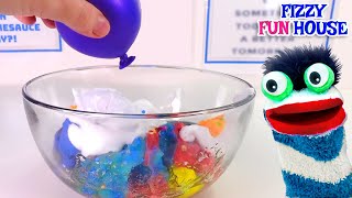 Fizzys Surprise Slime Oozy Doozy Balloons  Explorative Videos for Kids [upl. by Akierdna154]