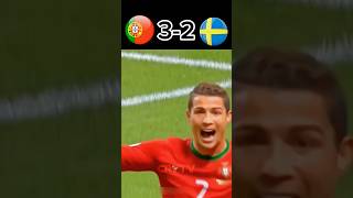 Portugal vs Sweden 🥶🔥 Qualifiers World Cup 2014 youtube shorts football [upl. by Erastatus]