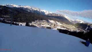 Skiing Seefeld Xmas 2018 Gschwandtkopf Blue Top to Bottom the easy way [upl. by Galven]