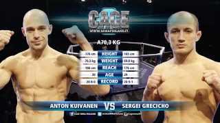 CAGE 29 Main Event Anton Kuivanen vs Sergej Grecicho [upl. by Ahsinroc]