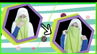 Full Coverage Hijab Tutorial With Niqab  Nose Niqab Tutorial 2024 [upl. by Nahamas]