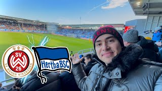 HERTHA KLEINE FANINVASION in Wiesbaden🤯💙🤍 HERTHA BSC vs SV WEHEN WIESBADEN  Stadionvlog [upl. by Macmahon]