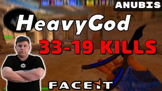 CSGO POV HeavyGod Endpoint 3319 Anubis 𝙒𝙞𝙣 1614  Faceit 20112022 [upl. by Anida]