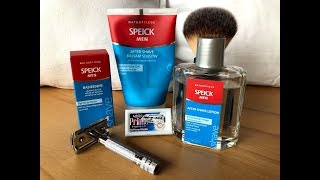 Klassische Rasur  Merkur 33C Prime Platinum sowie Speick Rasierstick und Aftershave [upl. by Neik]