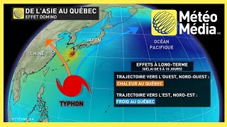 Un puissant typhon pourrait perturber la circulation atmosphérique au Québec [upl. by Schatz316]