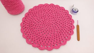 español POSA PLATO A CROCHET PASO A PASO  Mi Amor [upl. by Yetac]