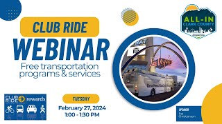 Club Ride Webinar [upl. by Sllew]