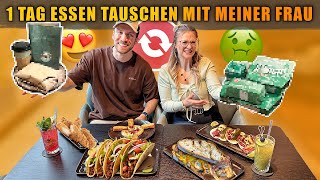 24h ESSEN TAUSCHEN amp GEGENSEITIG BESTIMMEN OHNE ZU WISSEN WAS MIT MEINER FRAU [upl. by Gwendolyn]