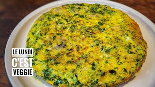 OMELETTE GOURMANDE aux POMMES DE TERRE CHAMPIGNONS et OIGNONS [upl. by Hassett]