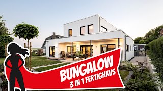 Bungalow für BestAger und Familien Genial geplantes 3 in 1 Fertighaus  Haustour Fingerhaus [upl. by Platto]