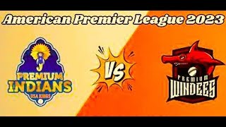 Premium Indians vs Premium Windies INDN vs WIND Live Score American Premier League  Shakir Live [upl. by Nirik]