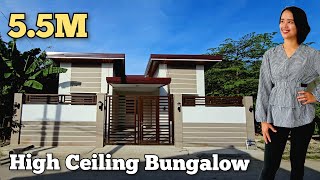 HOUSE TOUR 36 High Ceiling Bungalow House and Lot for Sale in Pampanga Philippines foryou [upl. by Papotto]