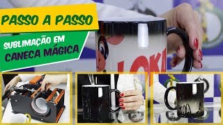 Sublimação com Caneca Mágica 325ml Preta [upl. by Weatherby275]