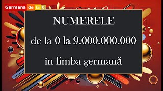 Curs germană  L62  Recapitulare numere de la 0 la 9 miliarde în germană  Germana de la 0 [upl. by Cohette843]