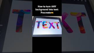 How To Use Clipping Mask Turn Any Image Into Text In Procreate  Quick Tip  🖌️🎨 procreate [upl. by Marleen924]