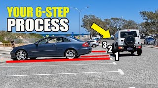 Reverse Bay Parking LeftSide Approach 6 Steps [upl. by Ellerrehs]