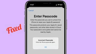 Incorrect Passcode error when Resetting Apple ID Password on iPhone and iPad [upl. by Haianeb802]