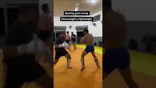 Heavyweight vs Lightweight Sparring Gone Wrong 💥 Boxing MMA [upl. by Ripley]