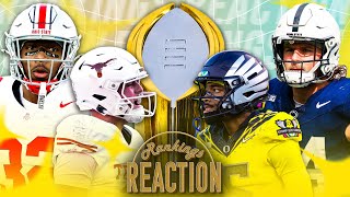 How far do Miami Georgia drop Can Colorado Make the CFP  Rankings Reaction 🏈 [upl. by Goulder845]