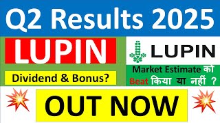 LUPIN Q2 results 2025  LUPIN results today  LUPIN Share News  LUPIN Share latest news today [upl. by Nishom675]