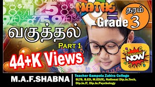 Waguththal Maths Grade 3 Part 1  Tamil Medium by MrsShabna Teacher Gampola Zahira College [upl. by Rogovy]