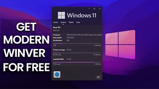 How To Install Modern Winver On Windows 11  About Windows [upl. by Htebazie]