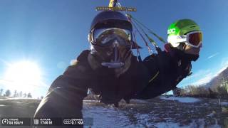 Tyrolienne la Colmiane  GoPro  GPS overlays [upl. by Alilak]