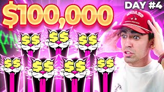 GOING FROM 10000 TO 100000 CHALLENGE ON SLOTS DAY 4 [upl. by Linette]