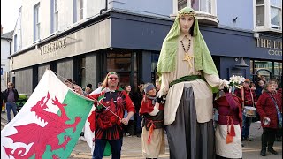 St Dwynwens Day Parade 2024 in Aberystwyth [upl. by Hillie495]