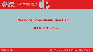 The Curatorial Roundtable Hou Hanru Paris [upl. by Marga]