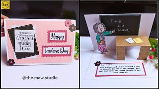 Make This Adorable Teachers Day Card  Teachers Day Special Card Idea [upl. by Strang]