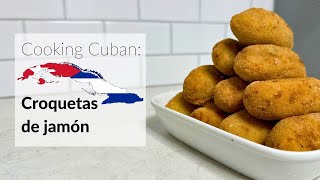 Cooking Cuban  Croquetas de jamón CubanStyle Ham Croquettes [upl. by Melentha]