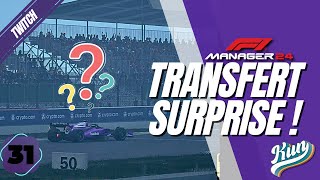 TRANSFERT SURPRISE   MyTeam Twitch Ep 31 Saison 2  F1 MANAGER 24 [upl. by Oiralednac]