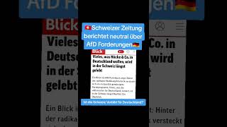 🇨🇭 Zeitung berichtet neutral❗ über AfD Forderungen 🇩🇪 [upl. by Butler928]