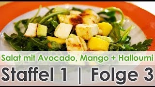 Salat mit Mango Avocado und Halloumi [upl. by Eiluj]