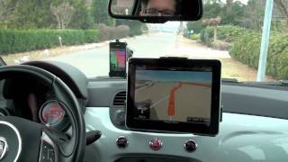 iPad FahrzeugHalterung von Brodit  Einbau in Abarth 500 [upl. by Asenej]