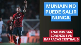 MUNIAIN NO PUEDE SALIR NUNCA análisis SAN LORENZO 1 vs BARRACAS CENTRAL 0 [upl. by Leacim]