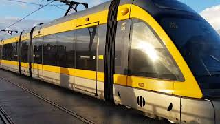 Porto Metro Bombardier Flexity Outlook 024  068 Passing over bridge on 1352024 [upl. by Ruffina963]