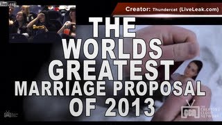 Greatest Marriage Proposal of 2013  Video Spotlight  Week 1 [upl. by Nomrej]