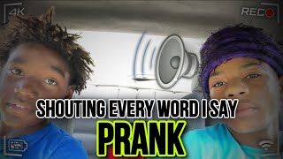 SHOUTING EVERY WORD I SAY IN FRIEND EAR GONE WRONGtrending explore prank [upl. by Imis]