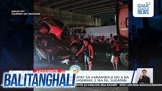 Delivery van driver patay sa karambola ng 6 na sasakyan sa Osmeña Highway 2 iba  Balitanghali [upl. by Dunseath]