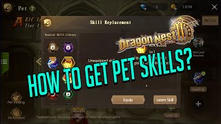 Dragon Nest 2 Evolution How To Get Pet Skills [upl. by Tegan]